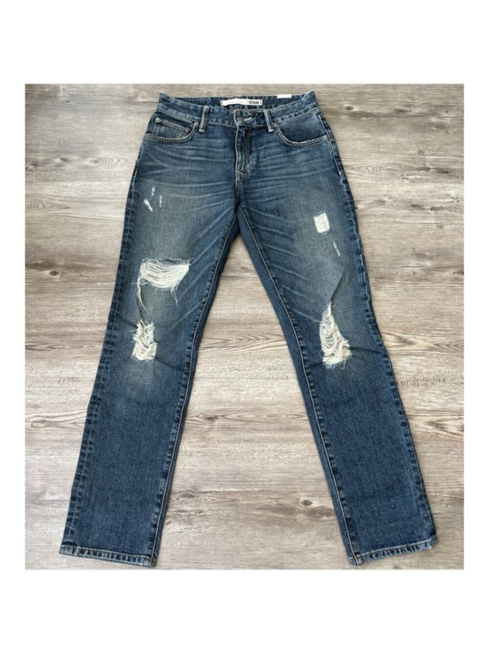 Lovers + Friends Distressed Boyfriend Jeans Womens 23 Revolve Denim Full Length